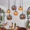 Ripoll Pendellampa, kullampa, Pendelbelysning Amber, Rökfärger, 6-ljuskällor