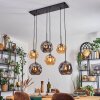 Ripoll Pendellampa, kullampa, Pendelbelysning Amber, Rökfärger, 6-ljuskällor
