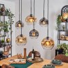 Ripoll Pendellampa, kullampa, Pendelbelysning Amber, Klart, Rökfärger, 6-ljuskällor