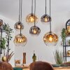 Ripoll Pendellampa, kullampa, Pendelbelysning Amber, Klart, Rökfärger, 6-ljuskällor