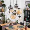 Gastor Pendellampa, kullampa, Pendelbelysning Amber, Klart, Rökfärger, 8-ljuskällor