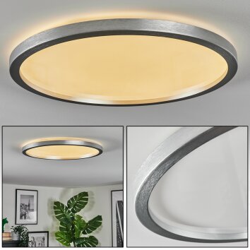 Xarel Taklampa, Panel LED Silver, 1-ljuskällor