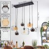 Koyoto Pendellampa, kullampa, Pendelbelysning Amber, Krom, Klart, Rökfärger, 6-ljuskällor