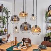 Ripoll Pendellampa, kullampa, Pendelbelysning Amber, Klart, Rökfärger, 6-ljuskällor
