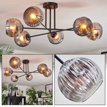 Ripoll Taklampa, kullampa Rökfärger, 6-ljuskällor Ripoll Taklampa, kullampa Rökfärger, 6-ljuskällor