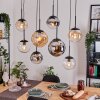Gastor Pendellampa, kullampa, Pendelbelysning Amber, Krom, Klart, Rökfärger, 8-ljuskällor