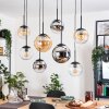 Gastor Pendellampa, kullampa, Pendelbelysning Amber, Krom, Klart, Rökfärger, 8-ljuskällor