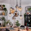 Gastor Pendellampa, kullampa, Pendelbelysning Amber, Krom, Klart, Rökfärger, 8-ljuskällor