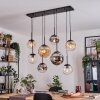 Gastor Pendellampa, kullampa, Pendelbelysning Amber, Krom, Klart, Rökfärger, 8-ljuskällor
