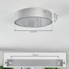 Elmar Taklampa, Panel LED Silver, 1-ljuskällor