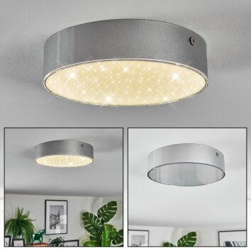 Elmar Taklampa, Panel LED Silver, 1-ljuskällor