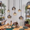 Ripoll Pendellampa, kullampa, Pendelbelysning Amber, Klart, Rökfärger, 6-ljuskällor