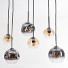 Ripoll Pendellampa, kullampa, Pendelbelysning Amber, Klart, Rökfärger, 6-ljuskällor