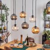 Ripoll Pendellampa, kullampa, Pendelbelysning Amber, Klart, Rökfärger, 6-ljuskällor