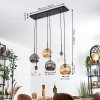 Ripoll Pendellampa, kullampa, Pendelbelysning Amber, Klart, Rökfärger, 6-ljuskällor