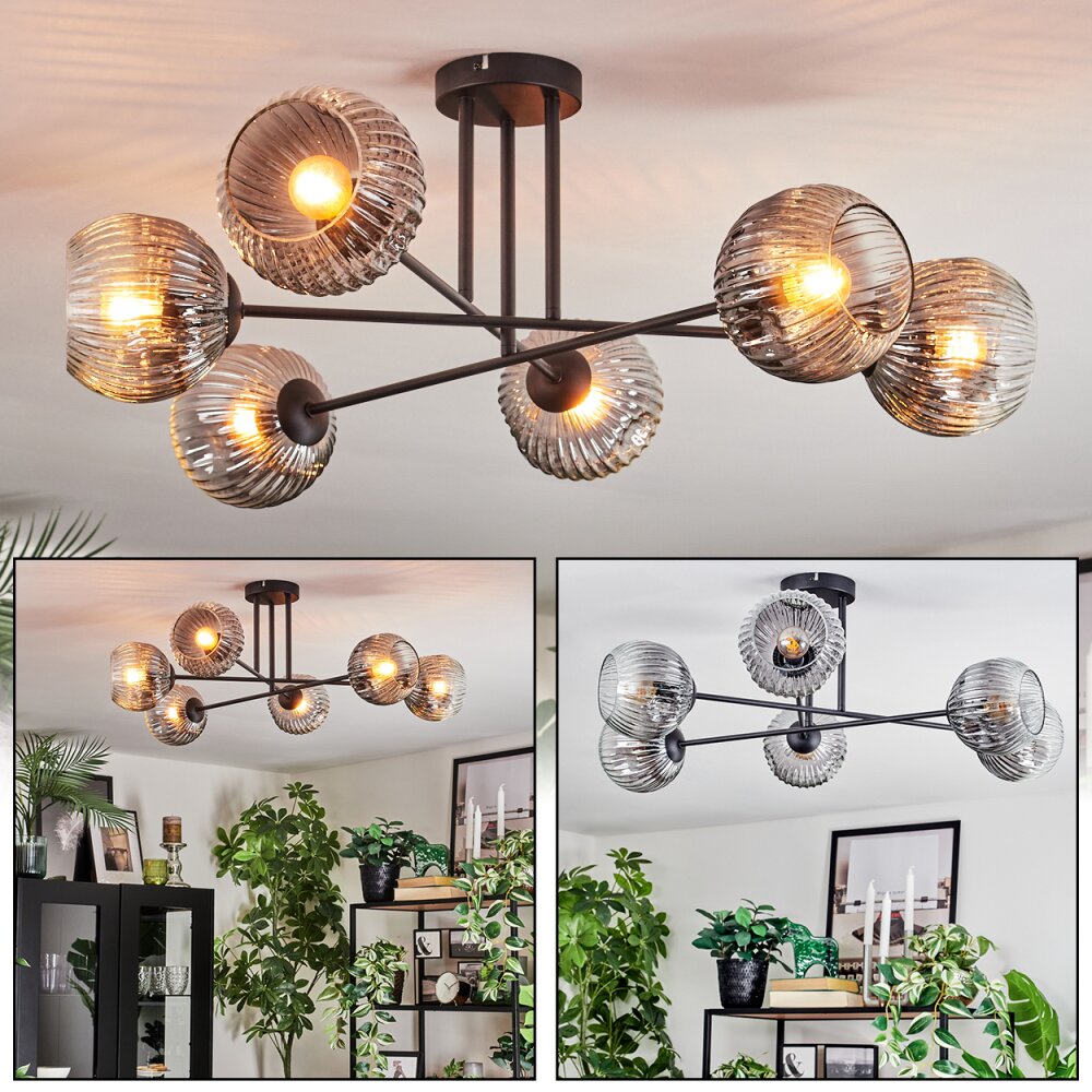 Ripoll Taklampa, kullampa Klart, Rökfärger, 6-ljuskällor main product photo