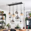 Gastor Pendellampa, kullampa, Pendelbelysning Amber, Krom, Klart, Rökfärger, 8-ljuskällor