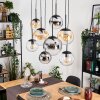 Gastor Pendellampa, kullampa, Pendelbelysning Amber, Krom, Klart, Rökfärger, 8-ljuskällor
