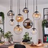 Gastor Pendellampa, kullampa, Pendelbelysning Amber, Krom, Klart, Rökfärger, 8-ljuskällor