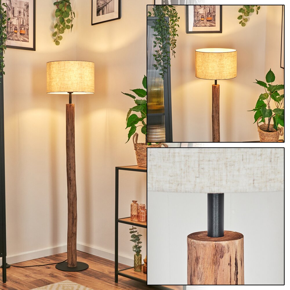 Bassagoda Golvlampa Naturfärger, Svart, 1-ljuskällor main product photo
