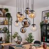 Gastor Pendellampa, kullampa, Pendelbelysning Amber, Krom, Klart, Rökfärger, 8-ljuskällor