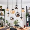 Gastor Pendellampa, kullampa, Pendelbelysning Amber, Krom, Klart, Rökfärger, 8-ljuskällor