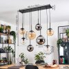 Gastor Pendellampa, kullampa, Pendelbelysning Amber, Krom, Klart, Rökfärger, 8-ljuskällor
