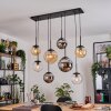 Gastor Pendellampa, kullampa, Pendelbelysning Amber, Krom, Klart, Rökfärger, 8-ljuskällor