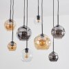 Ripoll Pendellampa, kullampa, Pendelbelysning Amber, Klart, Rökfärger, 8-ljuskällor