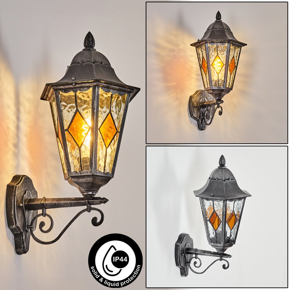Lignac vägglampa utomhus, Vägglampa Svart, Silver, 1-ljuskällor main product photo