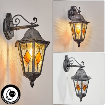 Lignac vägglampa utomhus, Vägglampa Svart, Silver, 1-ljuskällor
