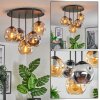 Ripoll Taklampa, kullampa Amber, Rökfärger, 5-ljuskällor