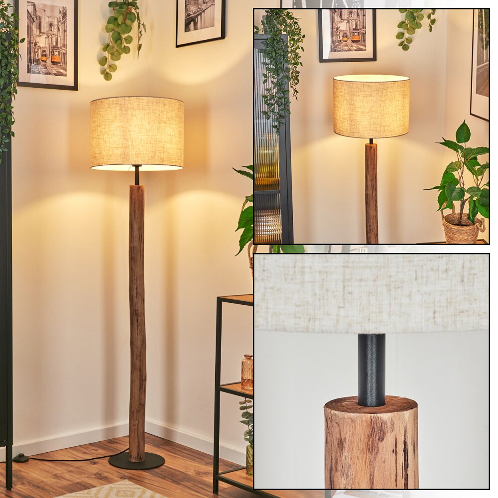 Bassagoda Golvlampa Naturfärger, Svart, 1-ljuskällor main product photo