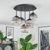 Koyoto Taklampa, kullampa 41 cm Klart, Rökfärger, 5-ljuskällor