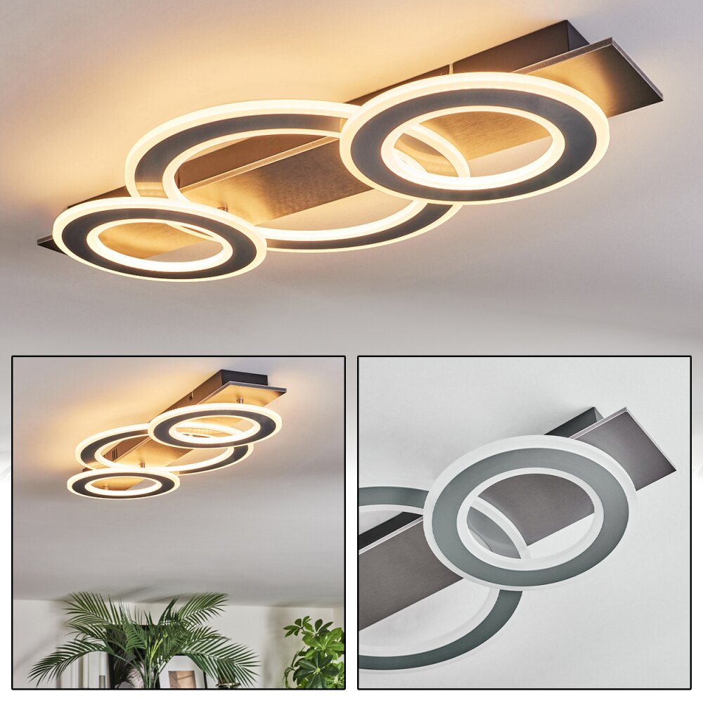 Lidor Taklampa LED Krom, Svart, 1-ljuskällor main product photo