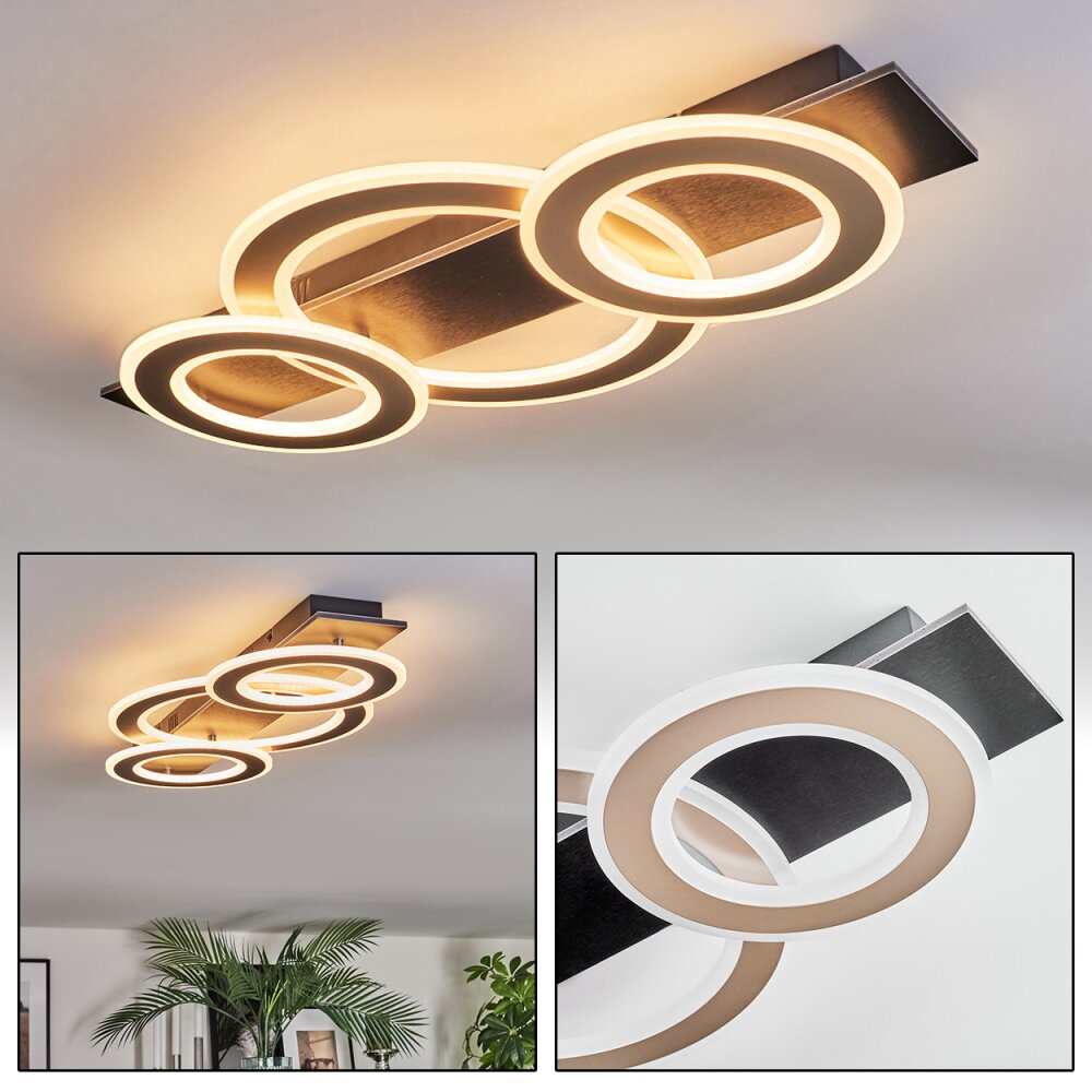 Lidor Taklampa LED Krom, Svart, 1-ljuskällor main product photo