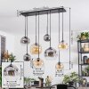 Ripoll Pendellampa, kullampa, Pendelbelysning Amber, Klart, Rökfärger, 8-ljuskällor