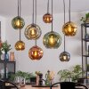 Ripoll Pendellampa, kullampa, Pendelbelysning Blå, Guld, Grön, Kopparfärg, 8-ljuskällor