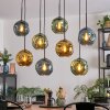 Ripoll Pendellampa, kullampa, Pendelbelysning Blå, Guld, Grön, 8-ljuskällor
