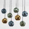 Ripoll Pendellampa, kullampa, Pendelbelysning Blå, Guld, Grön, 8-ljuskällor