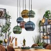 Koyoto Pendellampa, kullampa, Pendelbelysning Blå, Guld, Grön, Kopparfärg, 6-ljuskällor