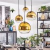 Koyoto Pendellampa, kullampa, Pendelbelysning 35 cm Guld, Klart, 4-ljuskällor