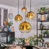 Koyoto Pendellampa, kullampa, Pendelbelysning 35 cm Guld, Klart, 4-ljuskällor