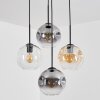 Ripoll Pendellampa, kullampa, Pendelbelysning Amber, Klart, Rökfärger, 4-ljuskällor