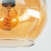 Koyoto Taklampa, kullampa 37 cm Amber, Krom, Klart, Rökfärger, 5-ljuskällor