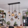 Gastor Pendellampa, kullampa, Pendelbelysning Amber, Krom, Klart, Rökfärger, 8-ljuskällor
