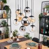 Gastor Pendellampa, kullampa, Pendelbelysning Amber, Krom, Klart, Rökfärger, 8-ljuskällor