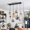 Gastor Pendellampa, kullampa, Pendelbelysning Amber, Krom, Klart, Rökfärger, 8-ljuskällor