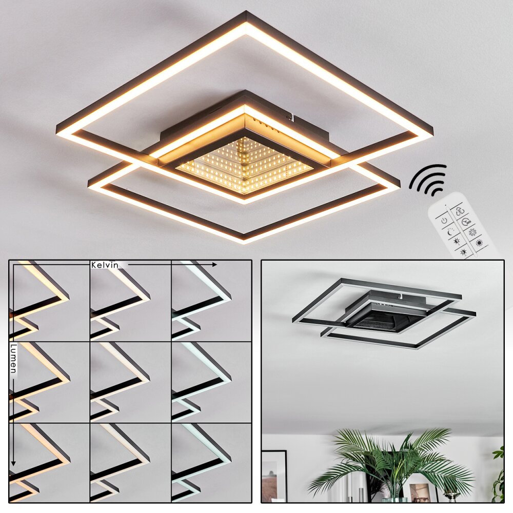 Manor Taklampa LED Svart, 1-ljuskällor, Fjärrkontroll main product photo