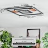 Hadel Taklampa LED träoptik, Svart, 1-ljuskällor